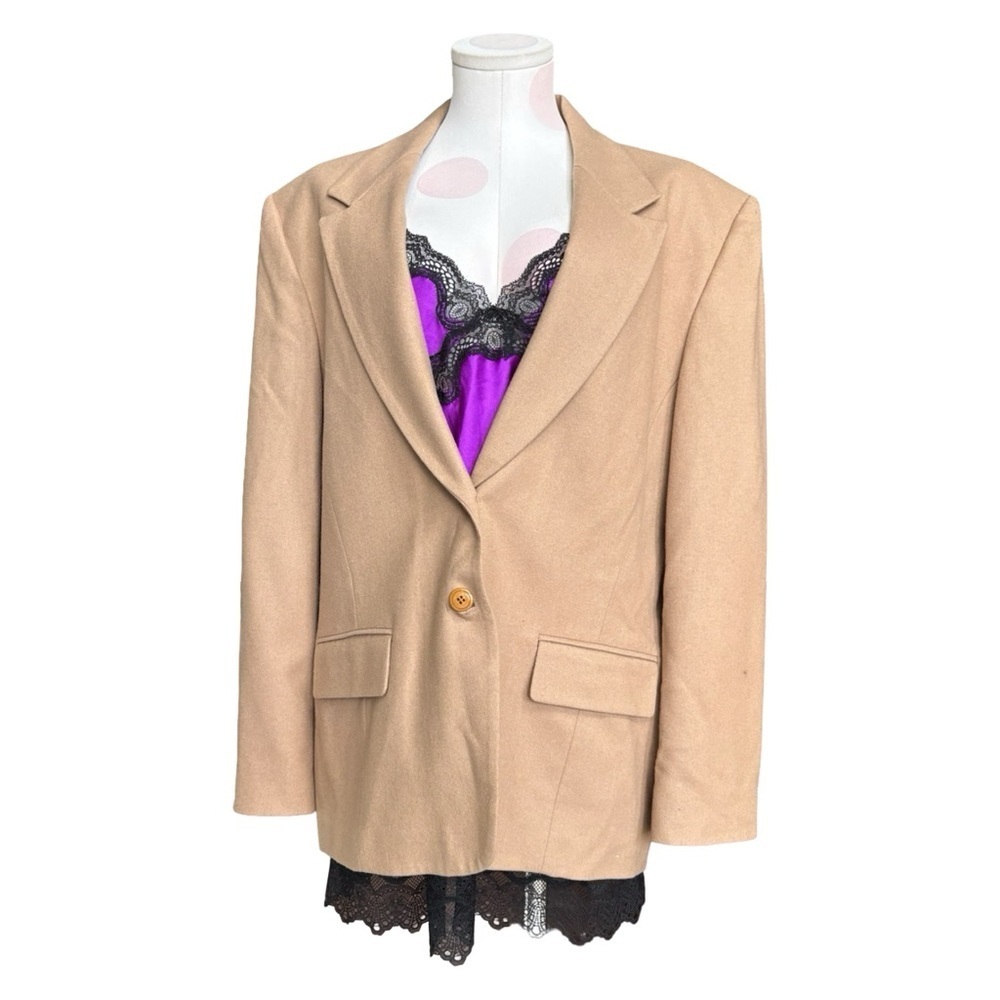 Vintage 90's Pendleton Wool Blazer in Camel - Large